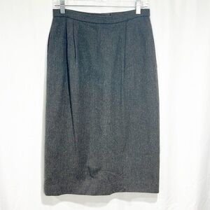 Pendleton Skirt Gray Virgin Wool Midi Warm Winter Essential Size 10